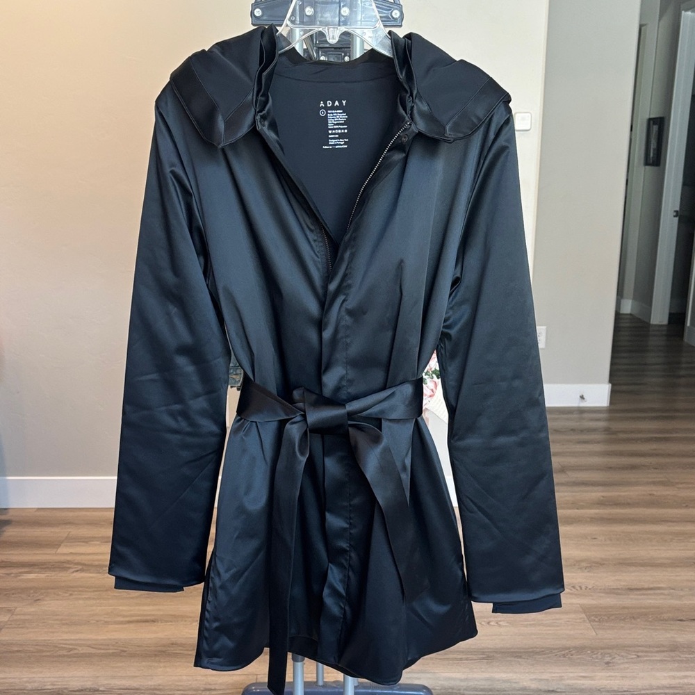 ADAY Black Trench Coat for Women